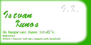 istvan kunos business card